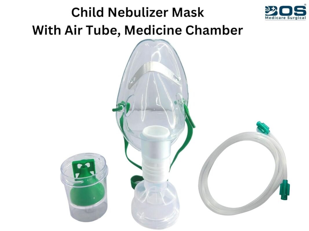 Nebulizer Mask Kit Adult with Tube and Medicine Chamber for Respiratory Care BOS Medicare