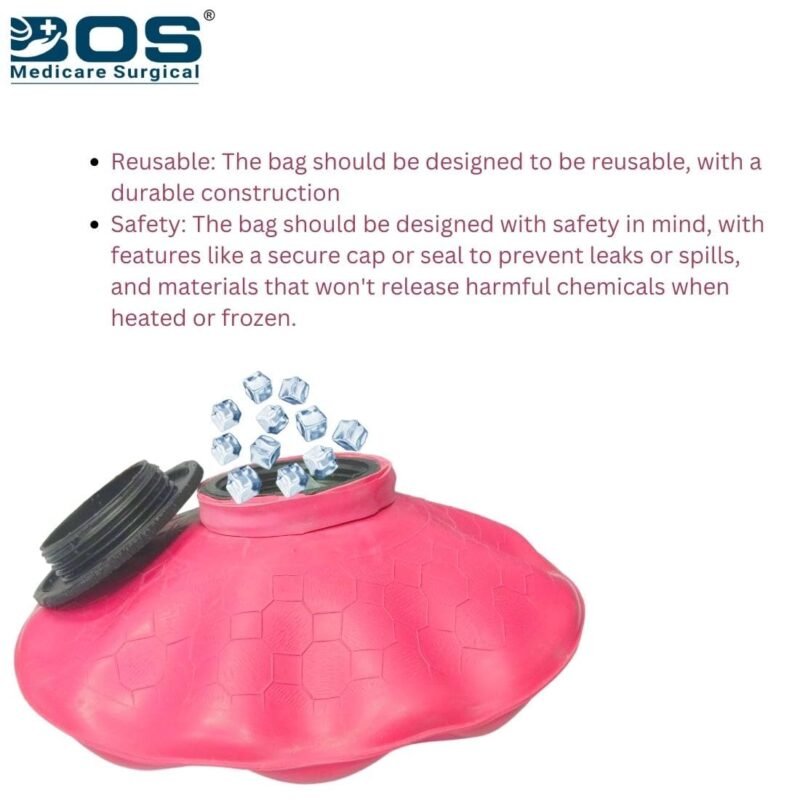 Rubber cooling ice bag for pain relief hot and cold therapy