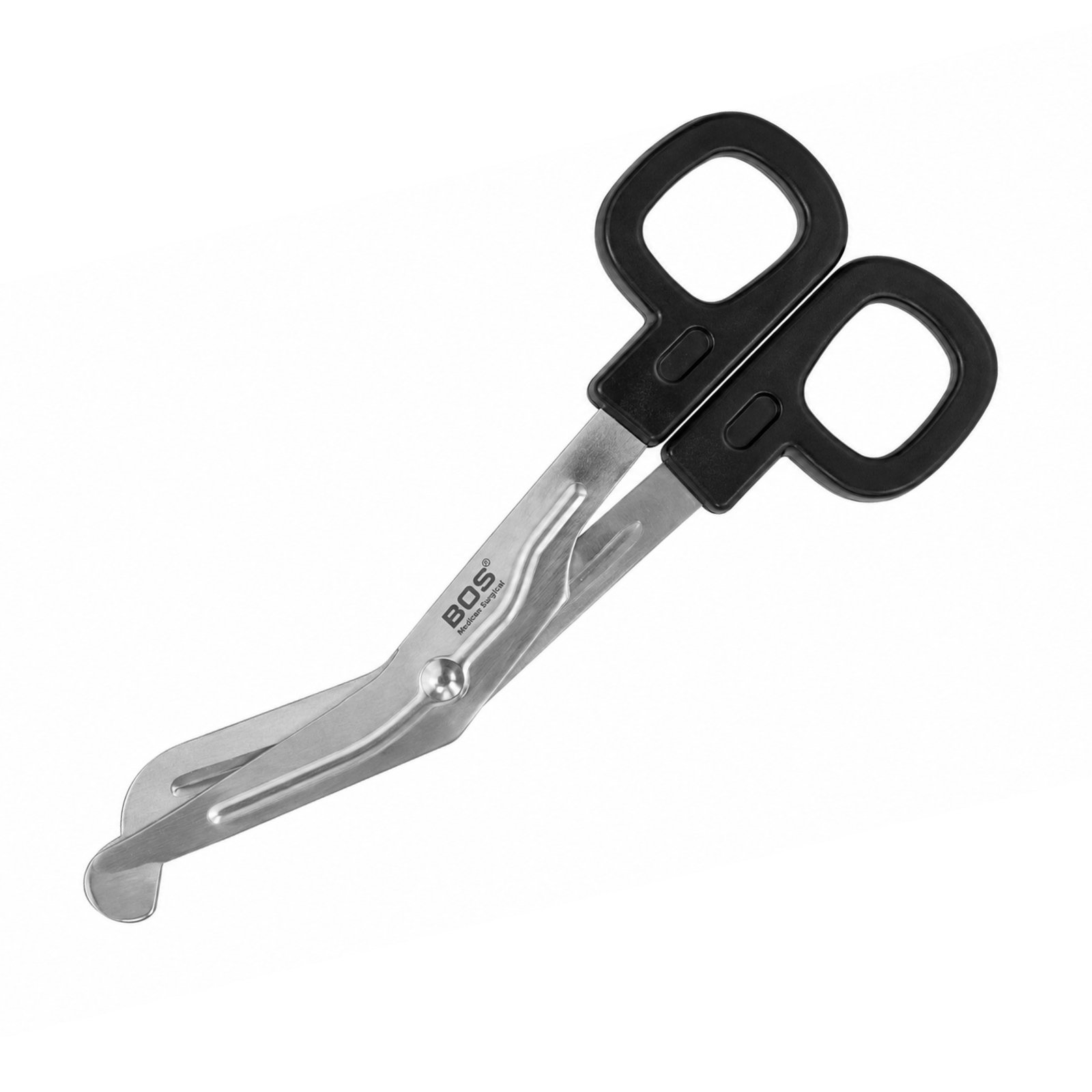 9 EMT SHEARS (TAPE CUTTING SCISSOR) Stainless Steel Bandage Scissors for Surgical, Medical & Nursing Purposes - Sharp Curved Cutting Bandages (Black handle) - Image 1