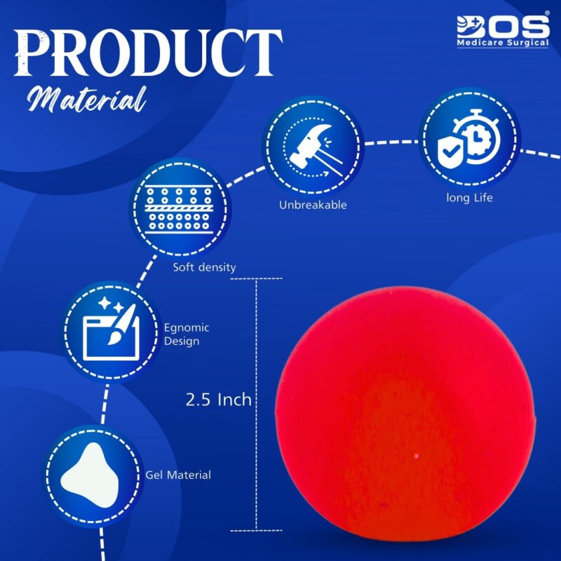 Red Silicone Gel Ball Large Size Grip Strengthener