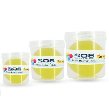 Bos medicare surgical Silicone gel ball stress reliver soft ball hand exerciser guitar players also can use this soft ball Yellow SET ,(small,medium,large)