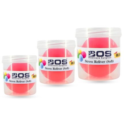 Bos medicare surgical Silicone gel ball stress reliver soft ball hand exerciser guitar players also can use this soft ball red(small,medium,large)