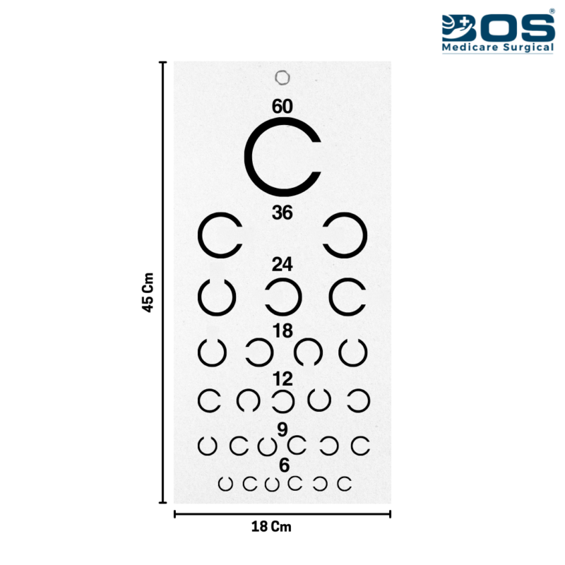C Shape Eye Test Chart for Vision Assessment