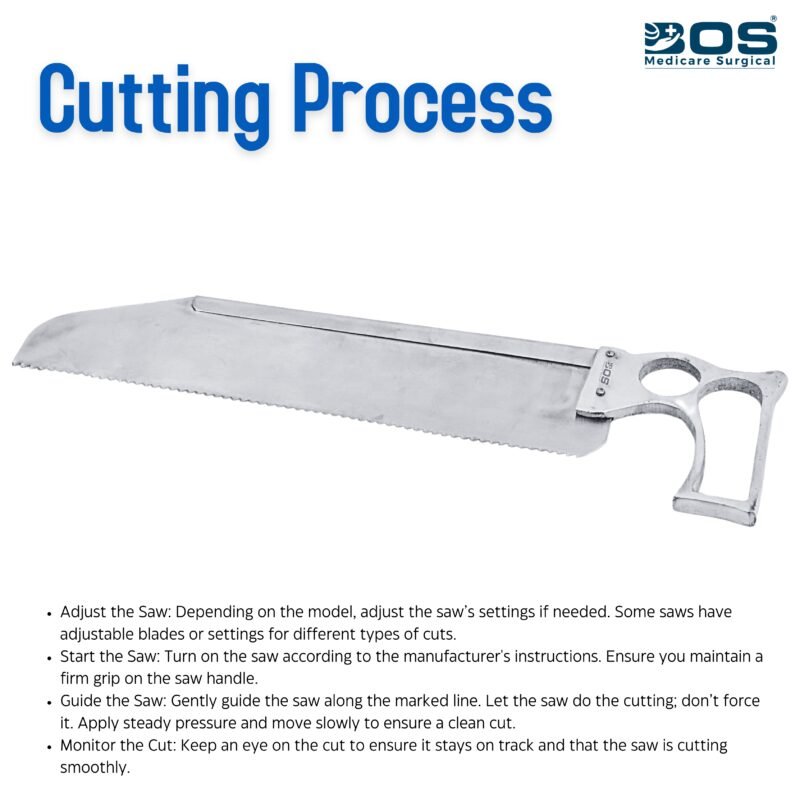 manual plaster cutting saw cutting process orthopedic cast removal