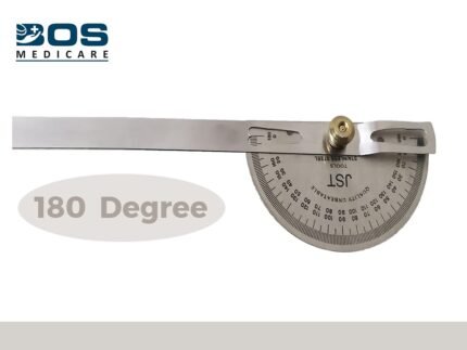 Bos Medicare Surgical® Goniometer Metal Goniometer Protector physiotherapy| orthopedic. (Goniometer 180 Degree)