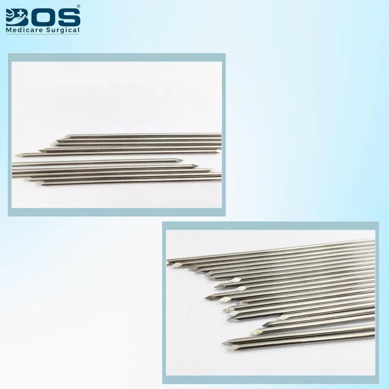 Orthopedic K Wire Stainless Steel Double Ended Pack of 20 for Bone Fixation Surgery