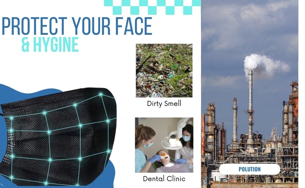 Black Disposable Face Mask Suitable for Everyday Use