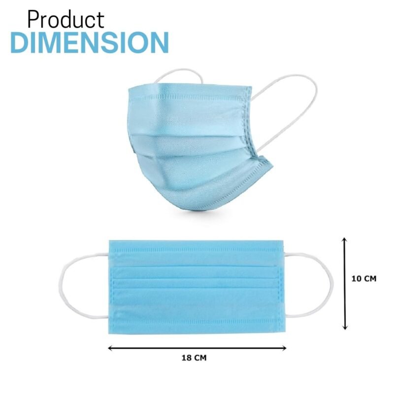 3 ply mask size dimensions disposable face mask measurement