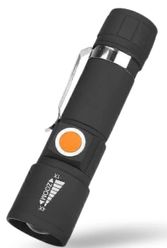 USB Ultra Bright Rechargeable Led Torch Zoom in and Zoom Out Moon Shape