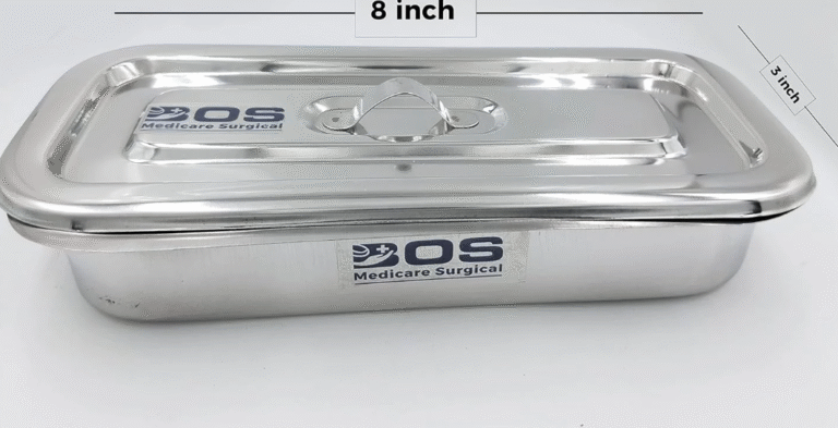 dressing tray 8x3 stainless steel medical tray