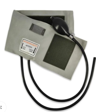 Manual BP Cuff Rubber with Bulb, Valve & Cover Set