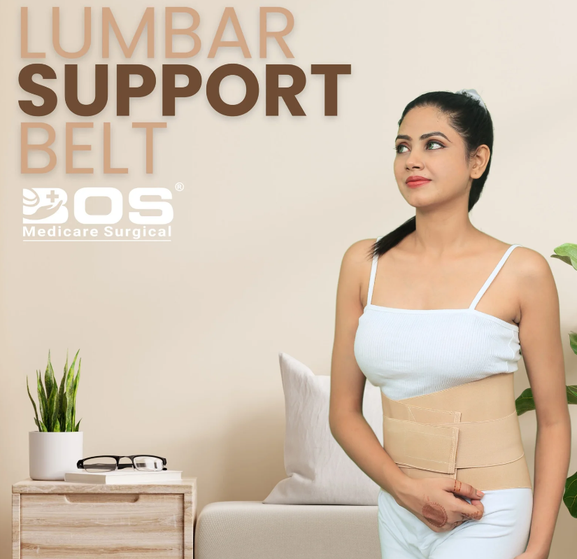 Lumbo Sacral Belt Curved Lower Back Support Belt for Pain Relief