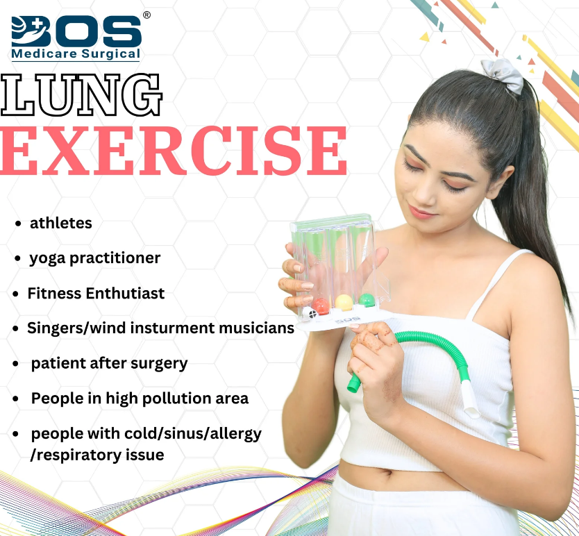 Lung Exerciser 3 Ball Spirometer Breathing Exercise Device for Lung Capacity