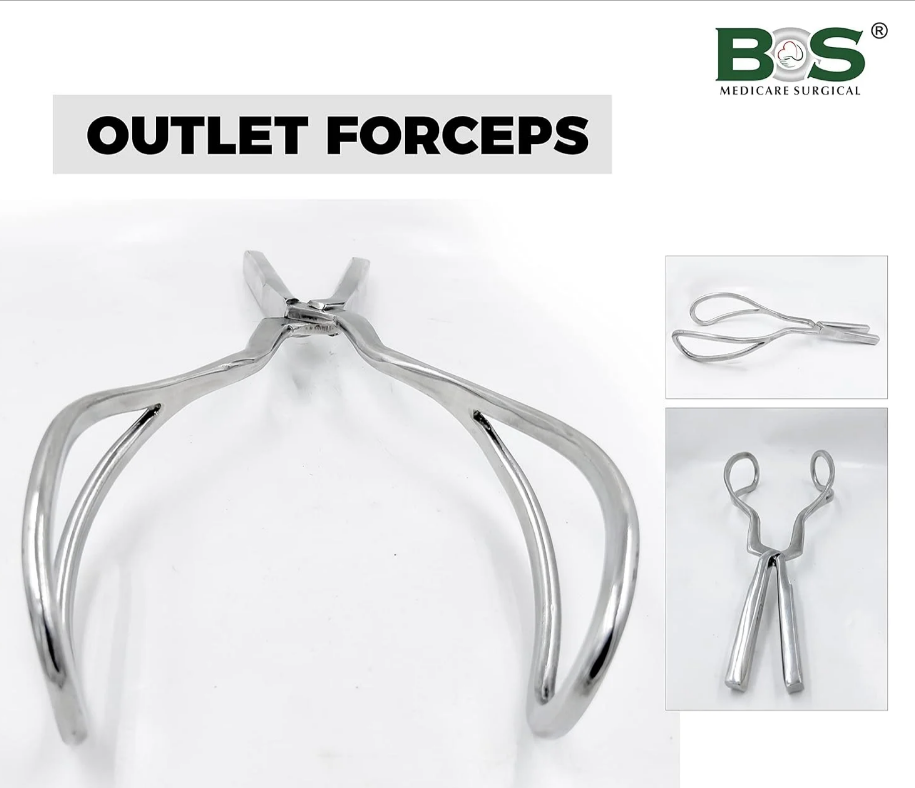 Outlet Forceps Obstetric Surgical Instrument for Assisted Delivery