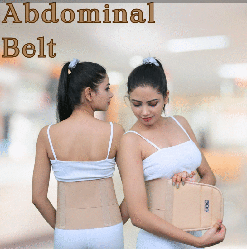 Abdominal Belt XXL Beige Abdominal Support Belt for Post Surgery and Pain Relief