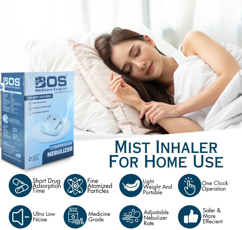 BOS Nebulizer 57 compressor nebulizer for child and adult respiratory treatment