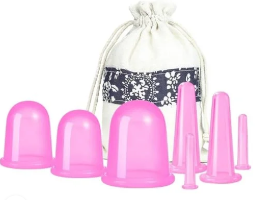 vacuum anti cellulite suction cups 7 pcs body and facial massage cups set for skin tightening