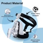 BiPAP Full Face Mask Premium Silicone Cushion and Adjustable Headgear