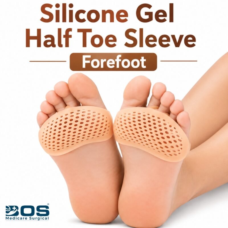 Silicone Gel Half Toe Sleeve Forefoot Cushion for Foot Comfort