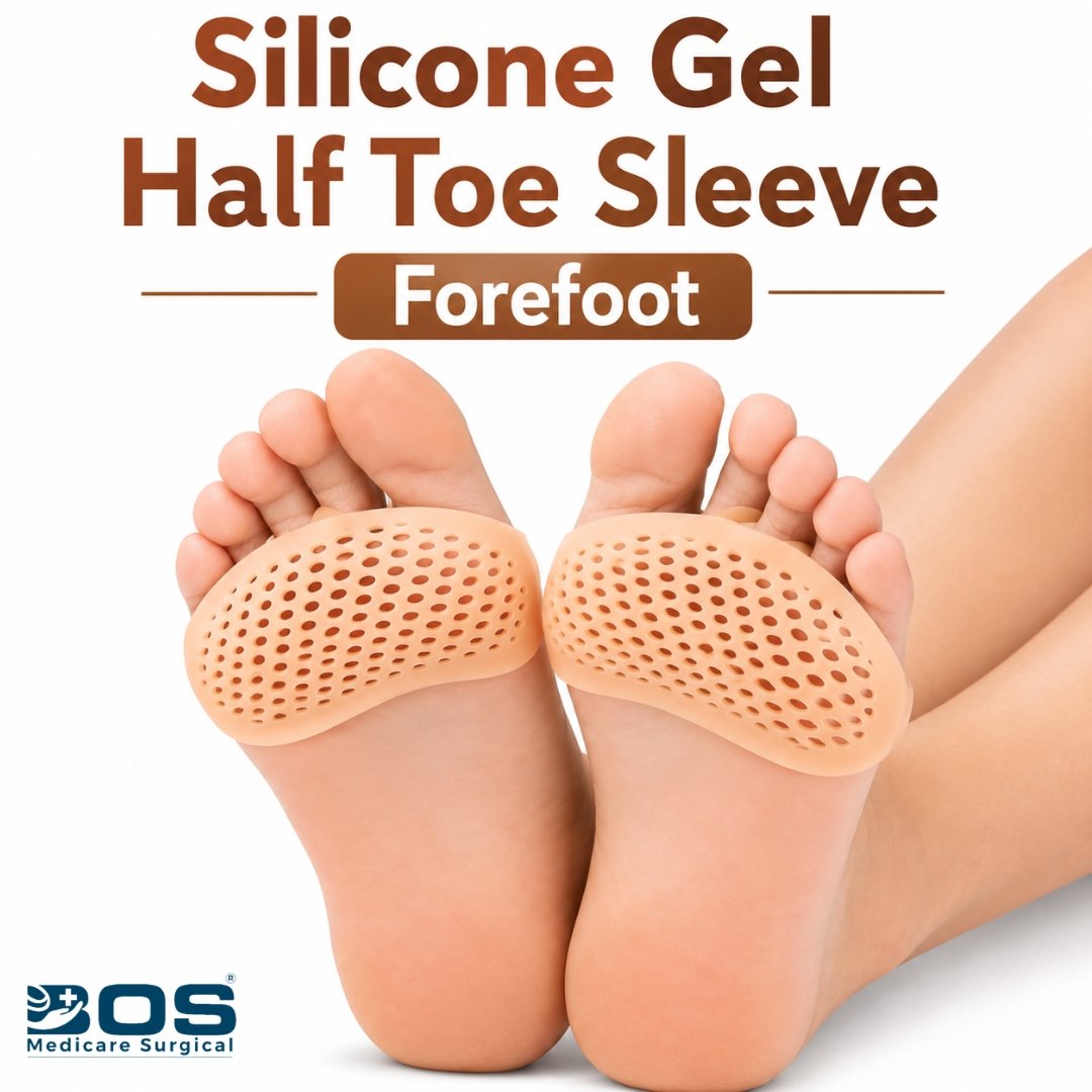 Silicone Gel Half Toe Sleeve Forefoot Cushion for Foot Comfort