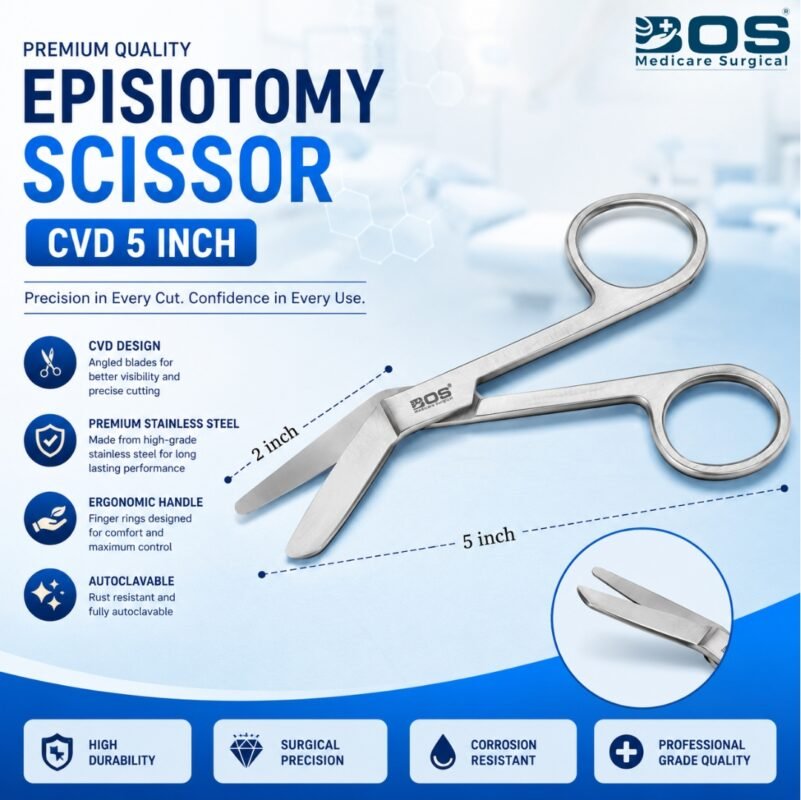 5 inch stainless steel episiotomy scissors