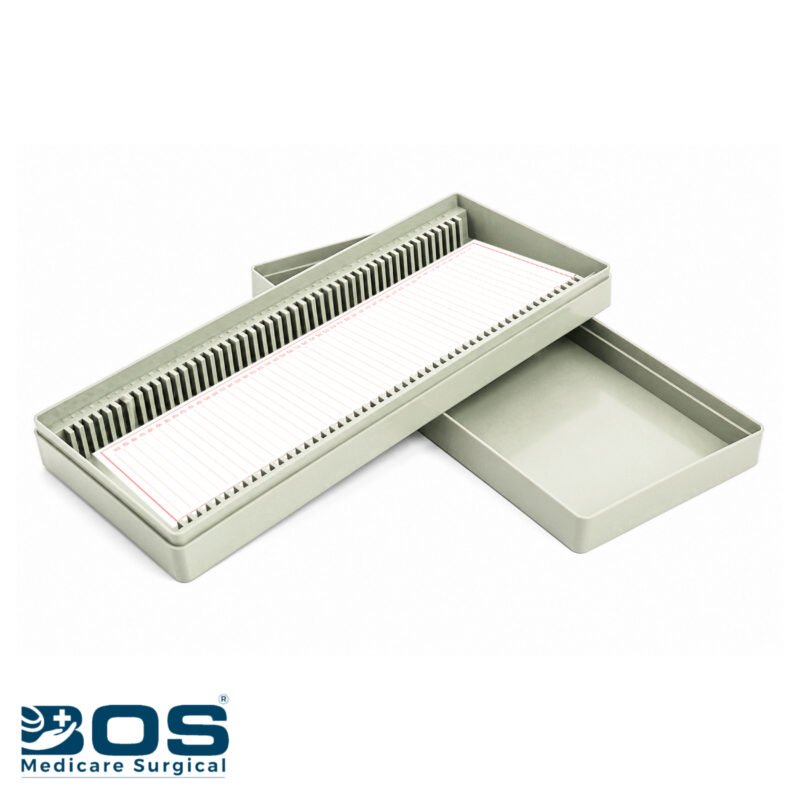 Open Microscope Slide Box 50 Capacity