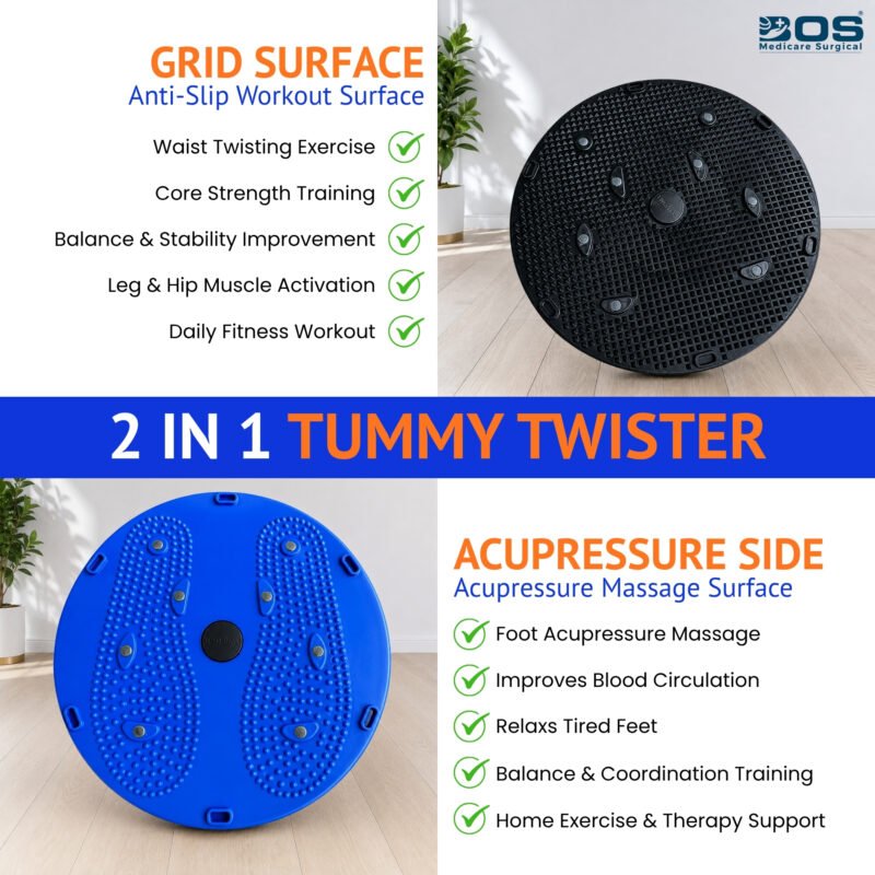 2 in 1 Twister Disc with Grid Surface and Acupressure Side