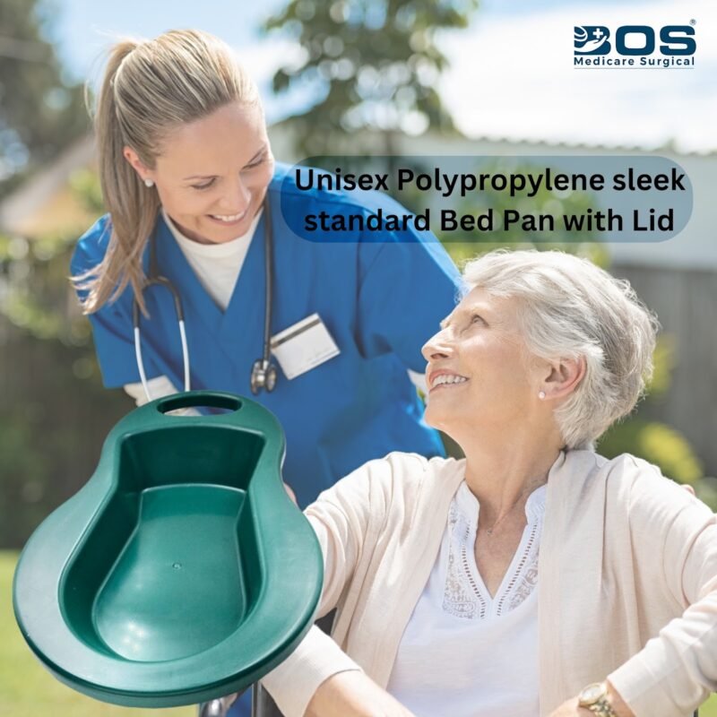 Male Bed Pan with Lid for Patient Care