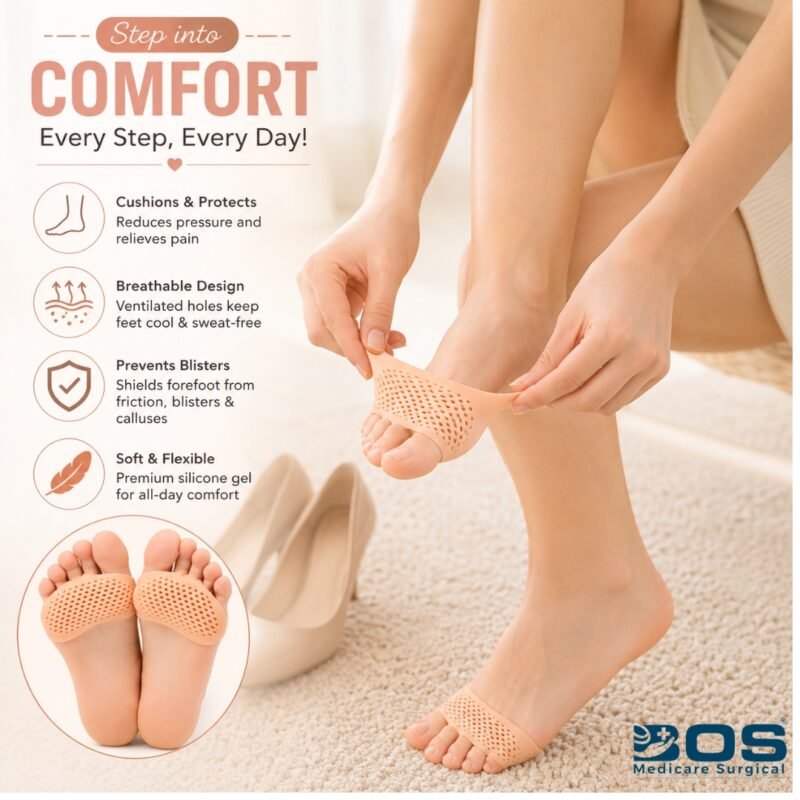 Silicone Gel Half Toe Sleeve for Daily Walking Comfort