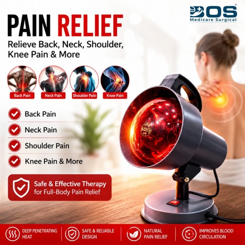Infrared Heat Lamp for Back Neck Shoulder and Knee Pain Relief