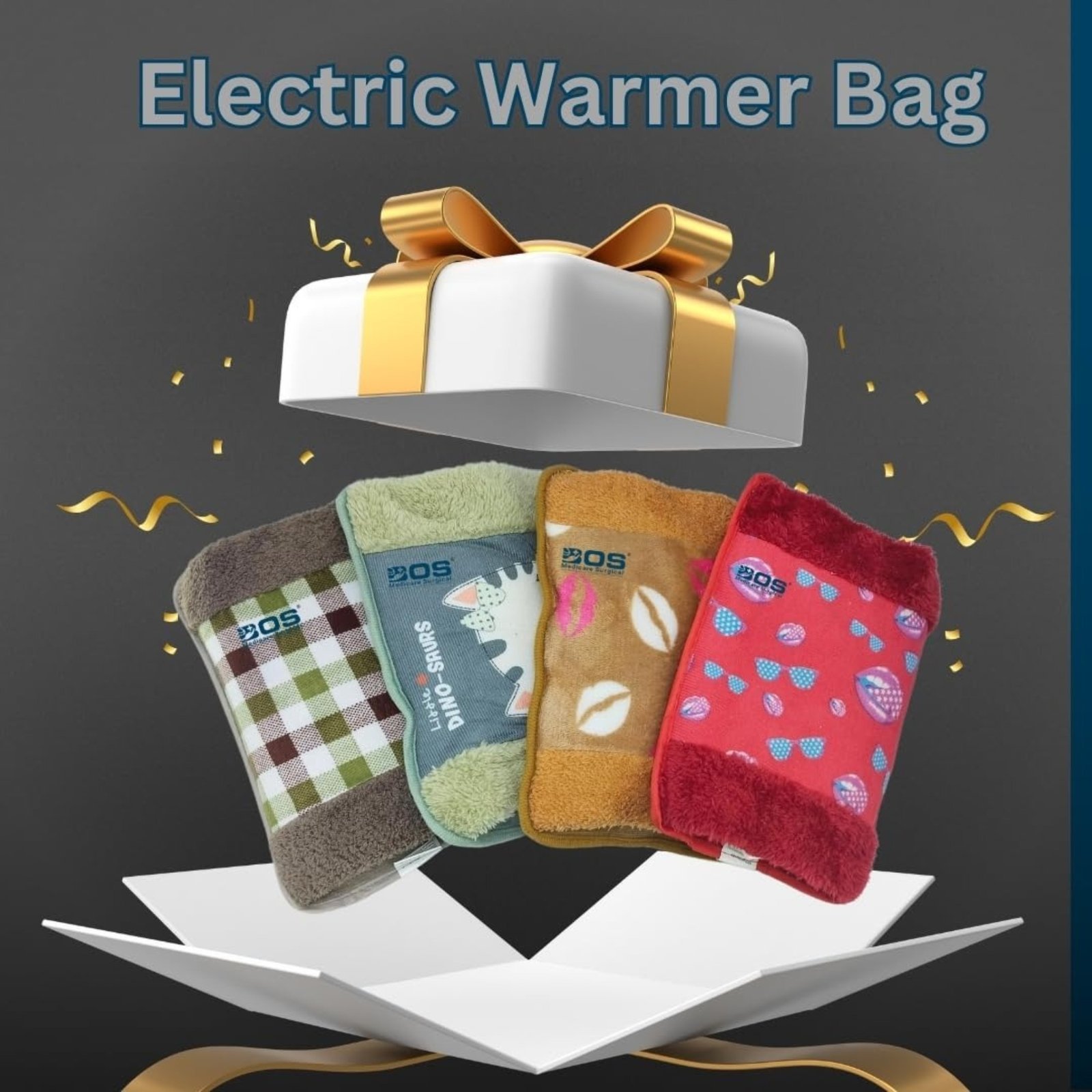 Electric Warmer Bag Gift Pack with Soft Velvet Covers