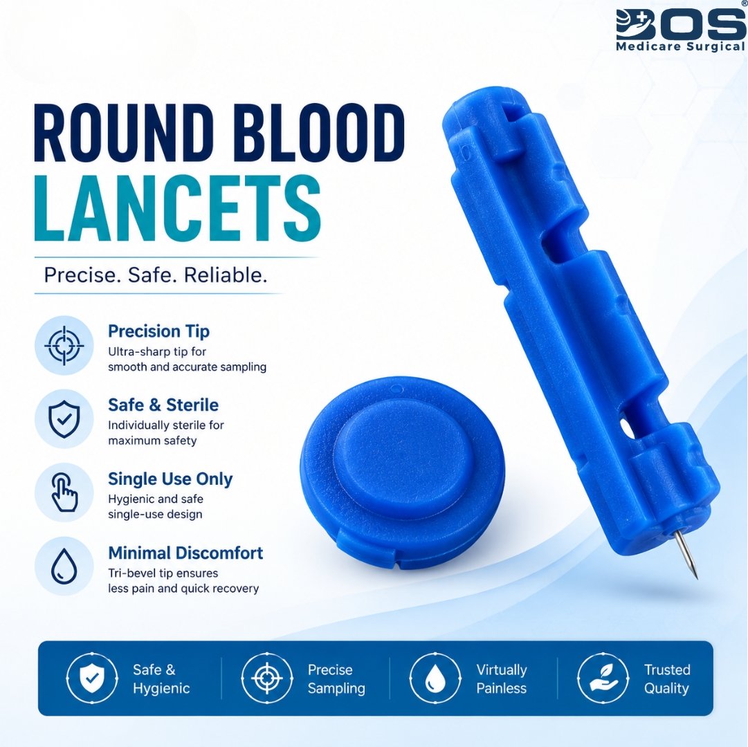 Sterile Round Blood Lancet with Twist Cap