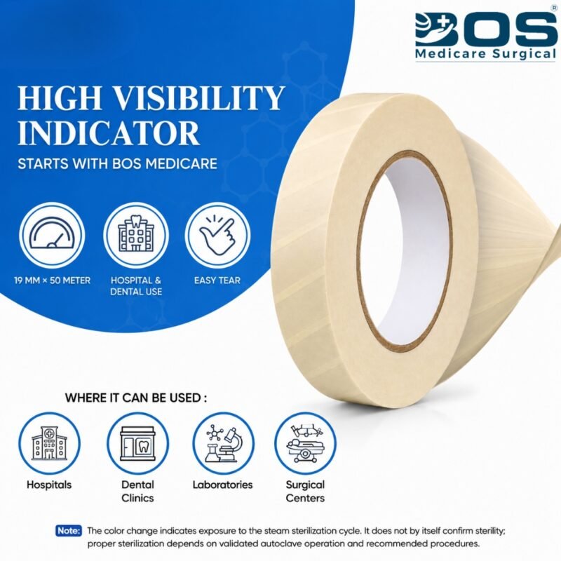 Autoclave Indicator Tape for Steam Sterilization