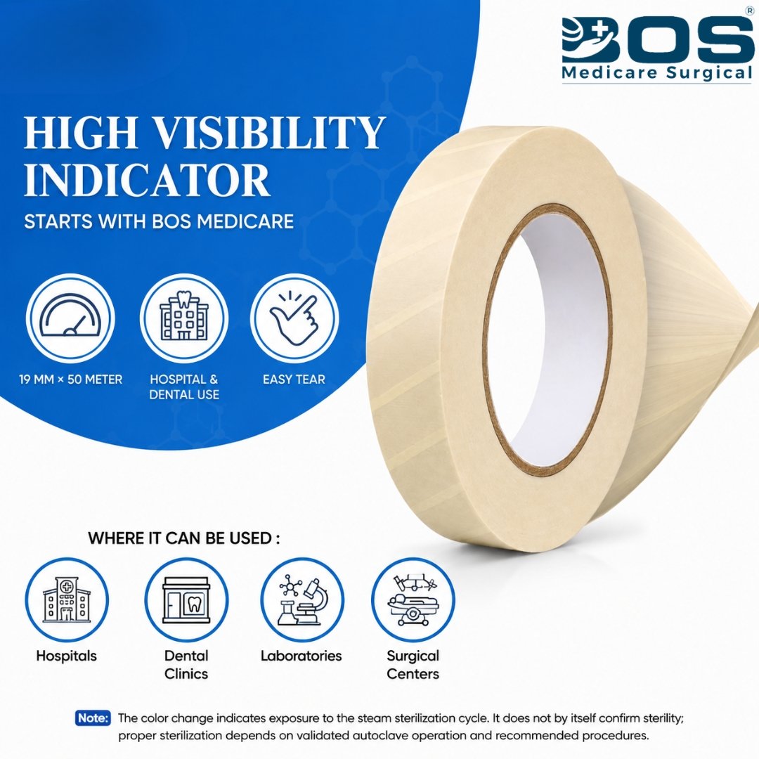 Autoclave Indicator Tape for Steam Sterilization