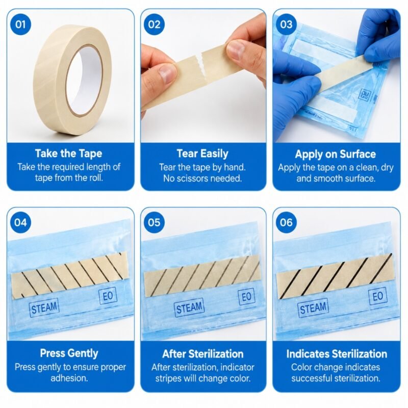 How to Use Autoclave Indicator Tape