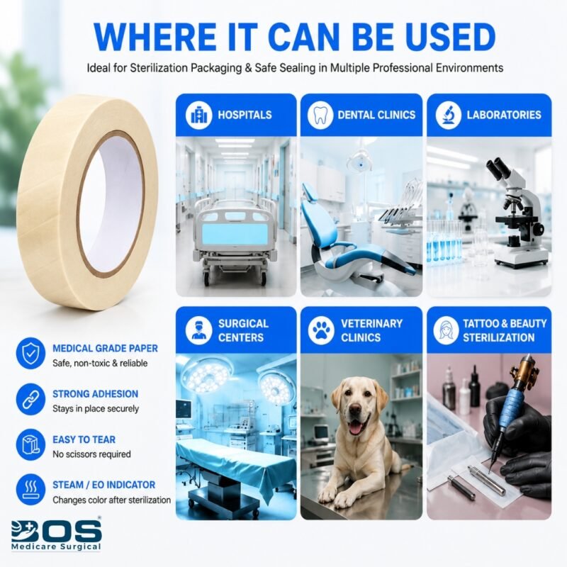 Medical Sterilization Tape for Hospitals and Labs