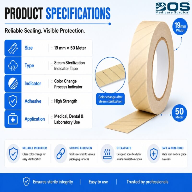 Premium Steam Sterilization Indicator Tape