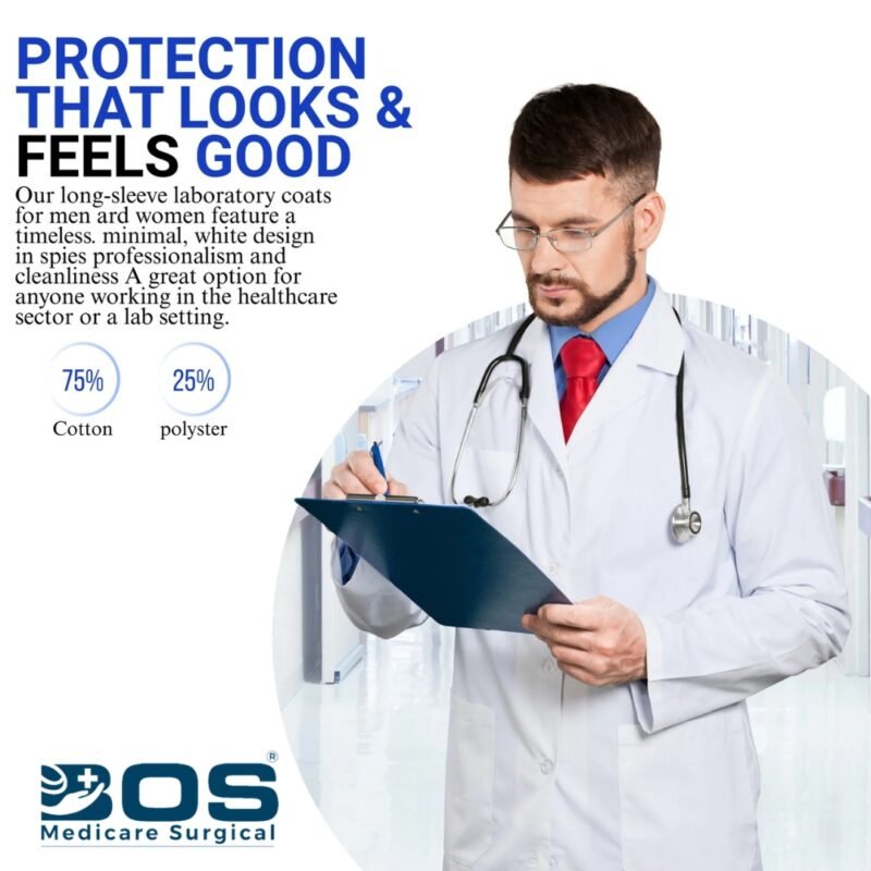 Professional White Lab Coat for Doctors