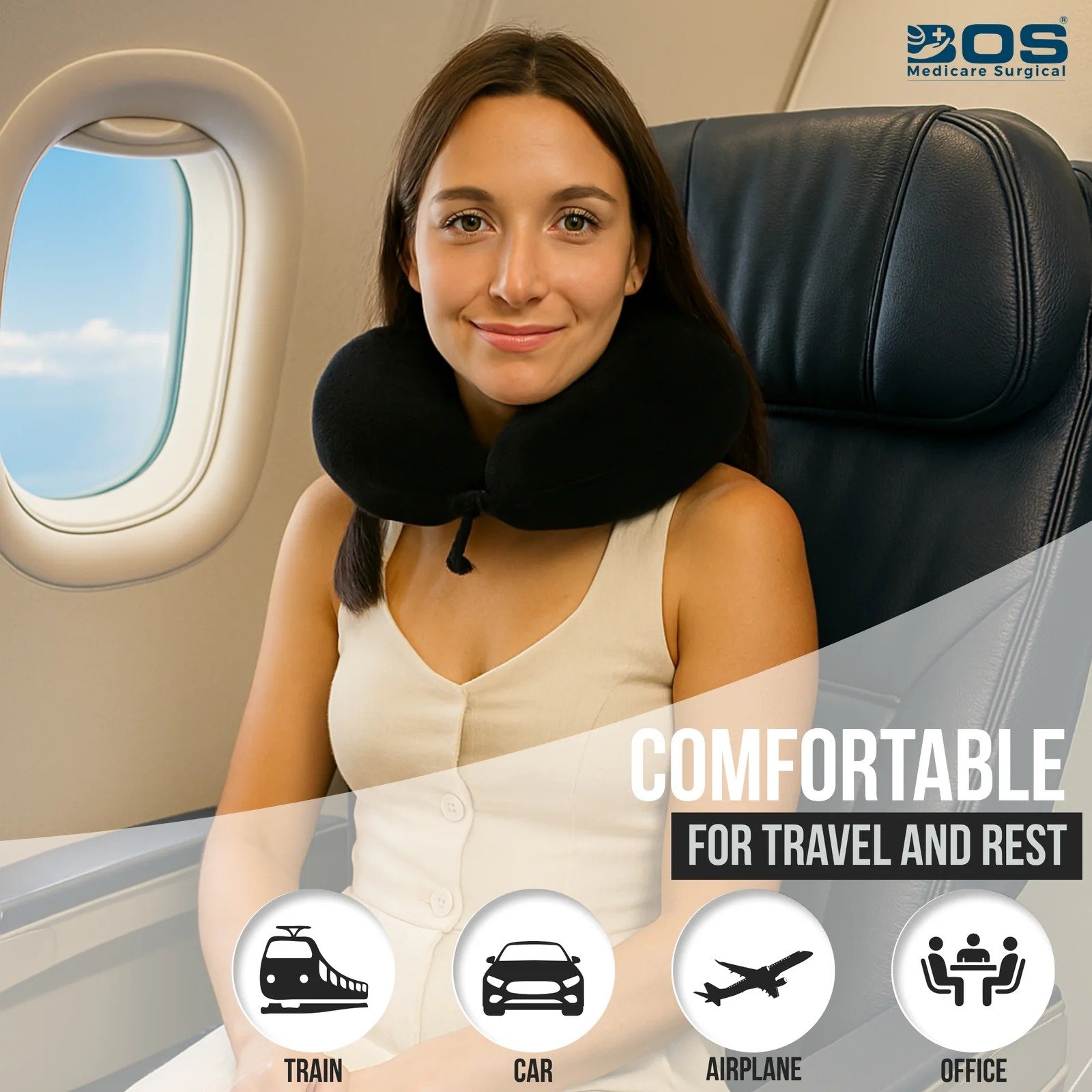 Memory Foam Neck Pillow for Travel