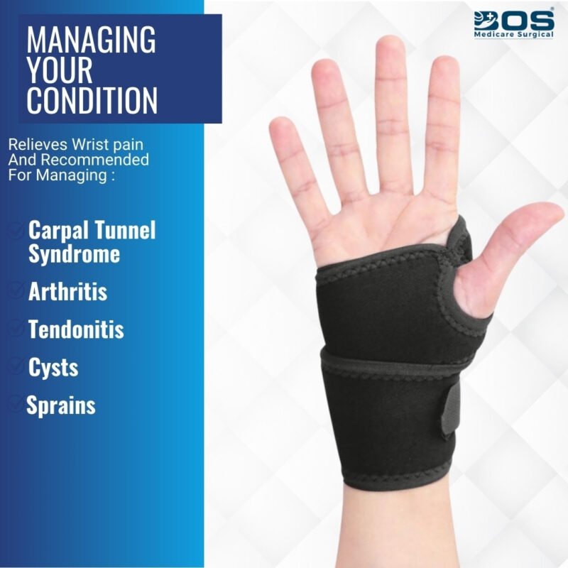 Wrist brace for hand support