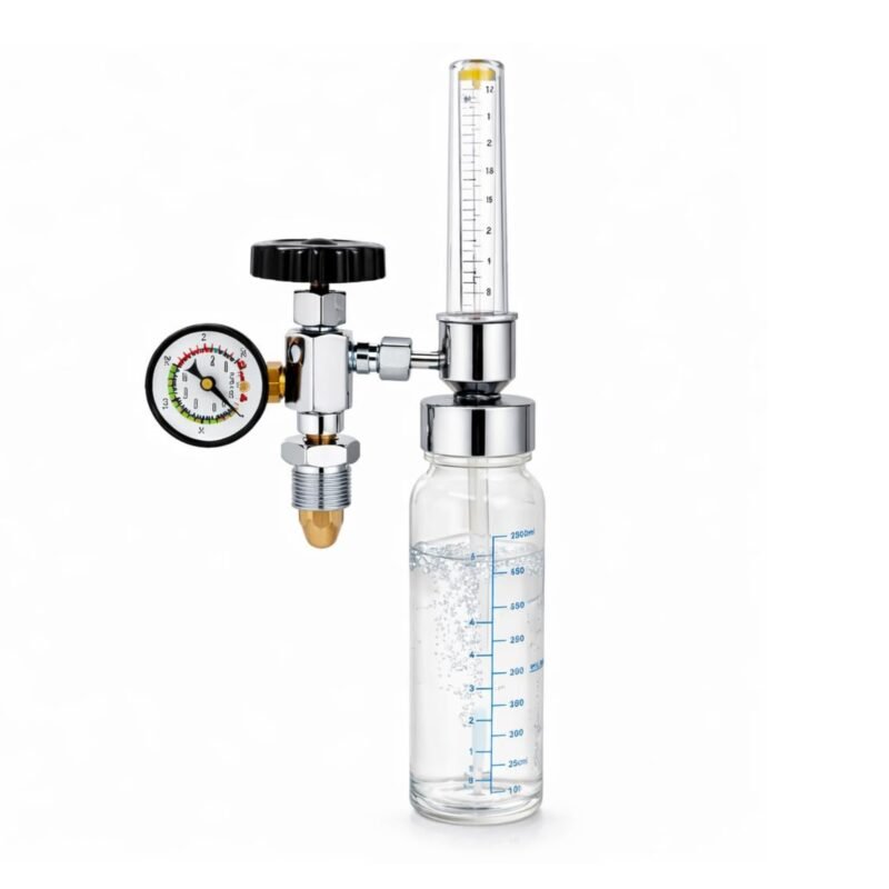 Oxygen Flow Meter with Humidifier Bottle