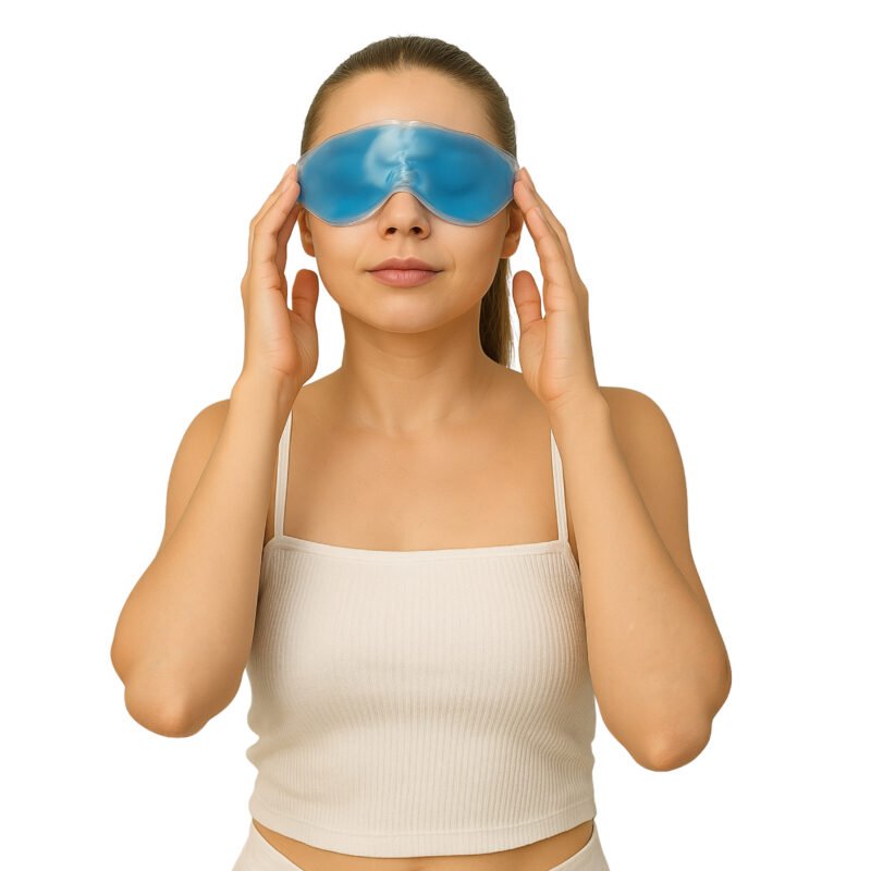 Cool gel eye mask for relaxation