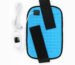 Blue electric heating pad with adjustable straps