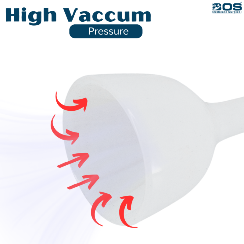 Silicone vacuum cup high vacuum pressure
