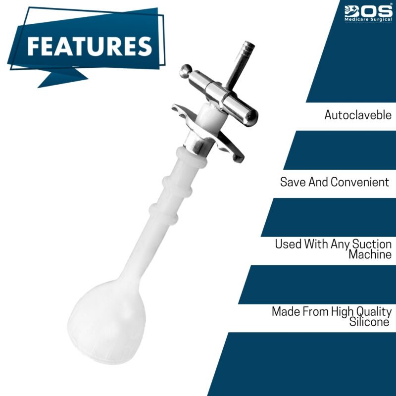 Silicone vacuum cup features