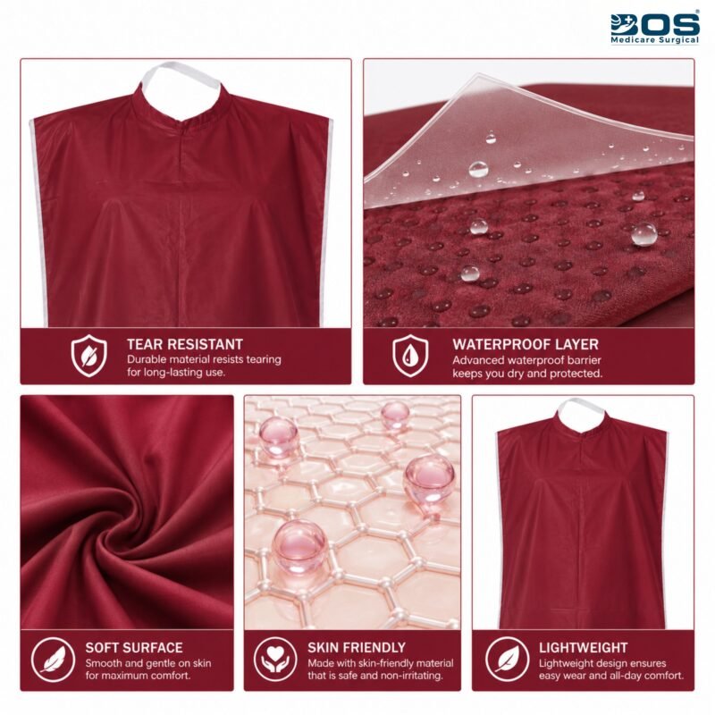 Maroon Dental Drape material