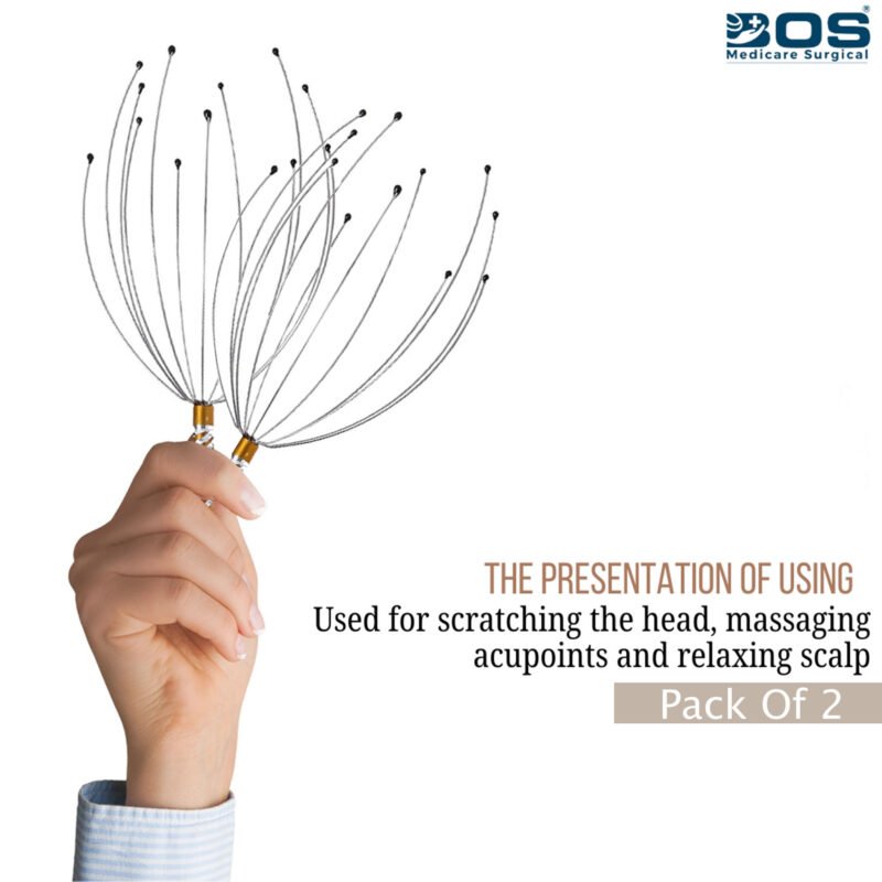 Head massager being used for scalp massage