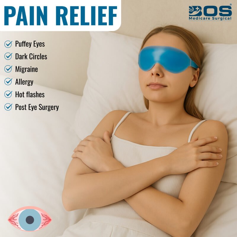 Cooling gel eye mask for relaxation