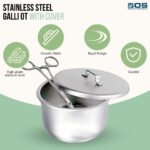 Bos Medicare Surgical Gallipot With cover stainless steel (60x40) mm Reusable Medical Tray - Image 2