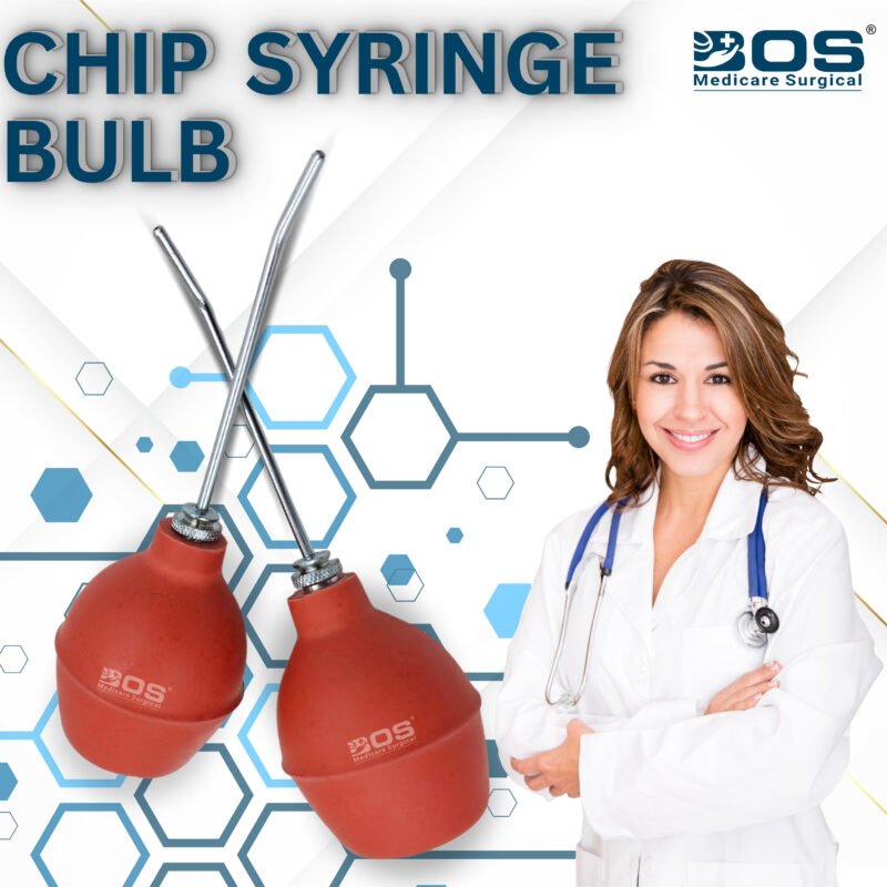 Chip syringe bulb set with medical professional